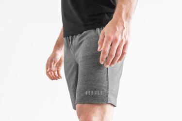 Nobull Knit 8.5" Men's Shorts Grey | Australia (MR8490)